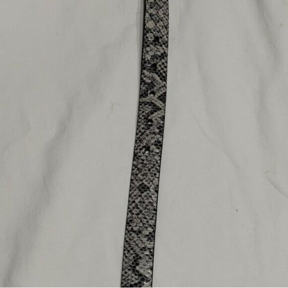 Chicos Gray Snakeskin Leather Skinny Belt L - Picture 7 of 12